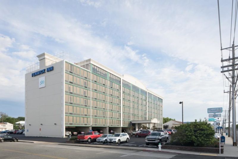 a car parked on a city street