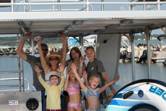 a group of people posing for the camera