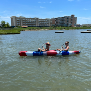 a small boat in a body of water