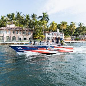 a small boat in a body of water