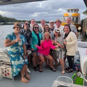 a group of people posing for the camera