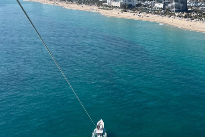 a boat in the middle of a body of water