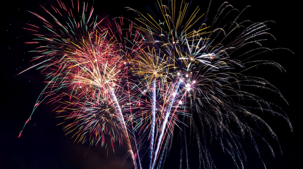 fireworks in the sky