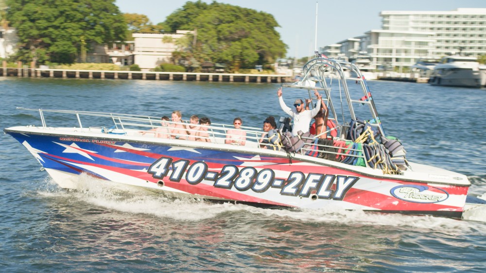 Group enjoying a Sea Rocket tour through Fort Lauderdale
